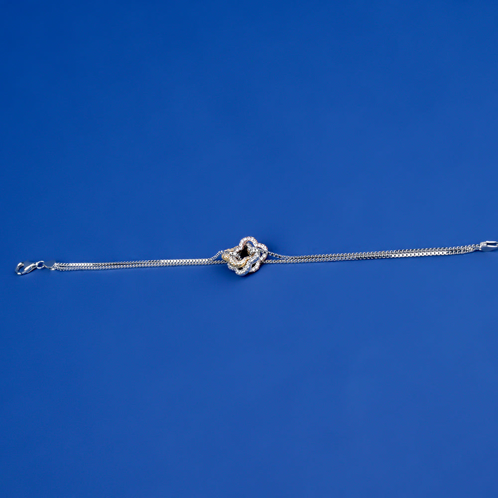 Rose Gold Flower Lucky 925